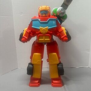 Transformers Rescue Bots Academy Hot Shot Trailer Truck Playskool Heroes TESTED